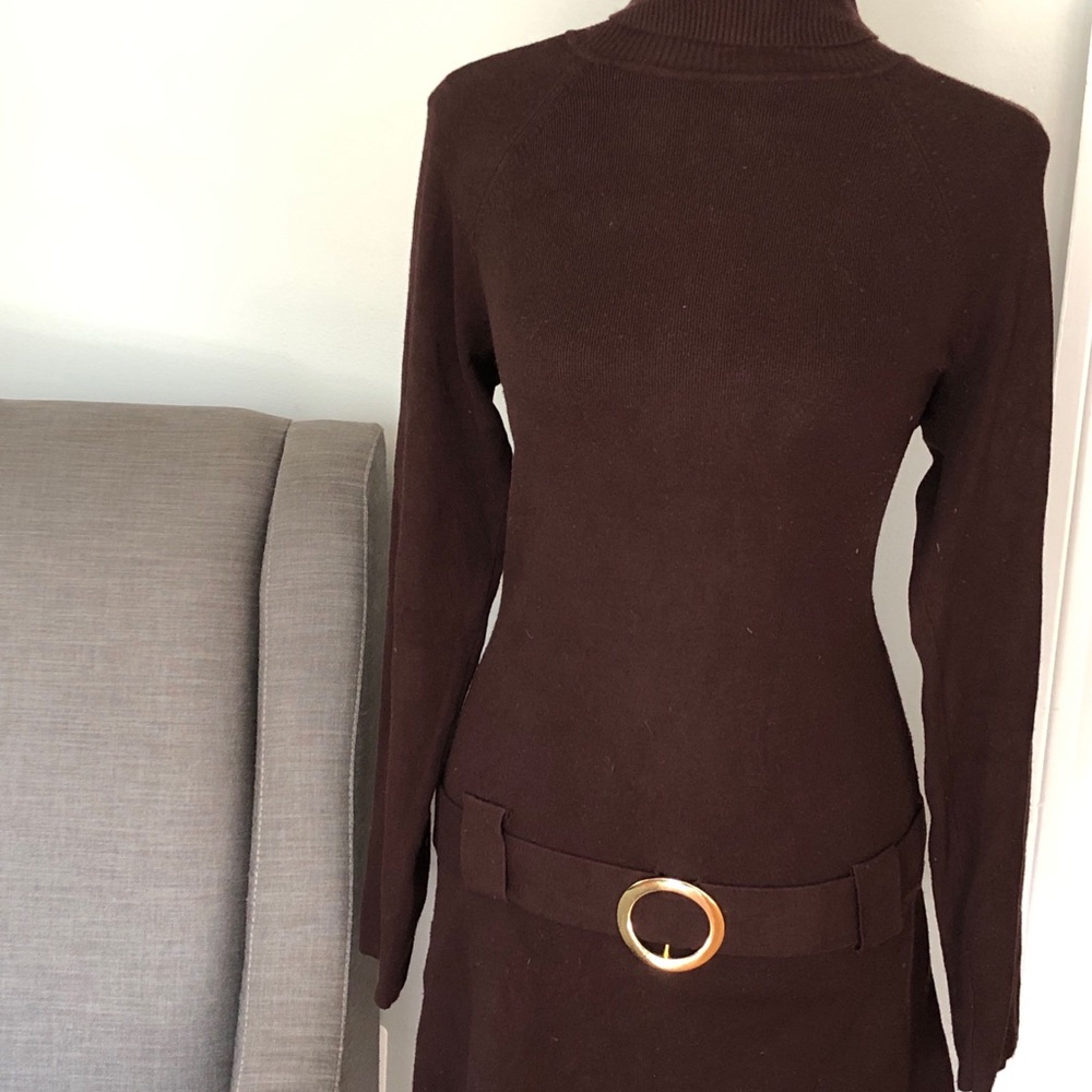 Chocolate brown sweater tunic